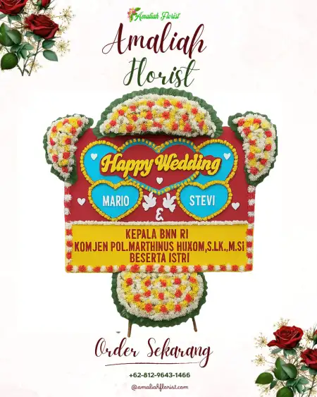 Papan Bunga Pernikahan Wirajaya